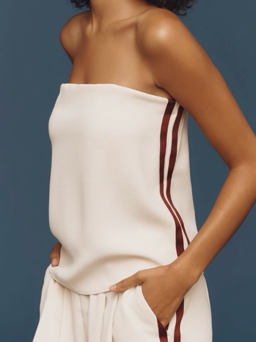 Anthropologie Maeve Strapless Flowy Top